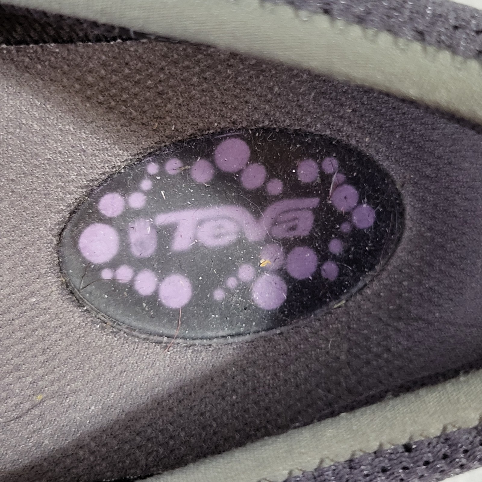 Teva Mary Jane Flats Shoes Women’s 8.5 M Grey Lavender Mesh Strappy Water Sports