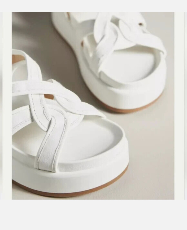 Anthropologie Silent D Pure Platform Sandals White SZ EU 36/US 5.5 New with Box