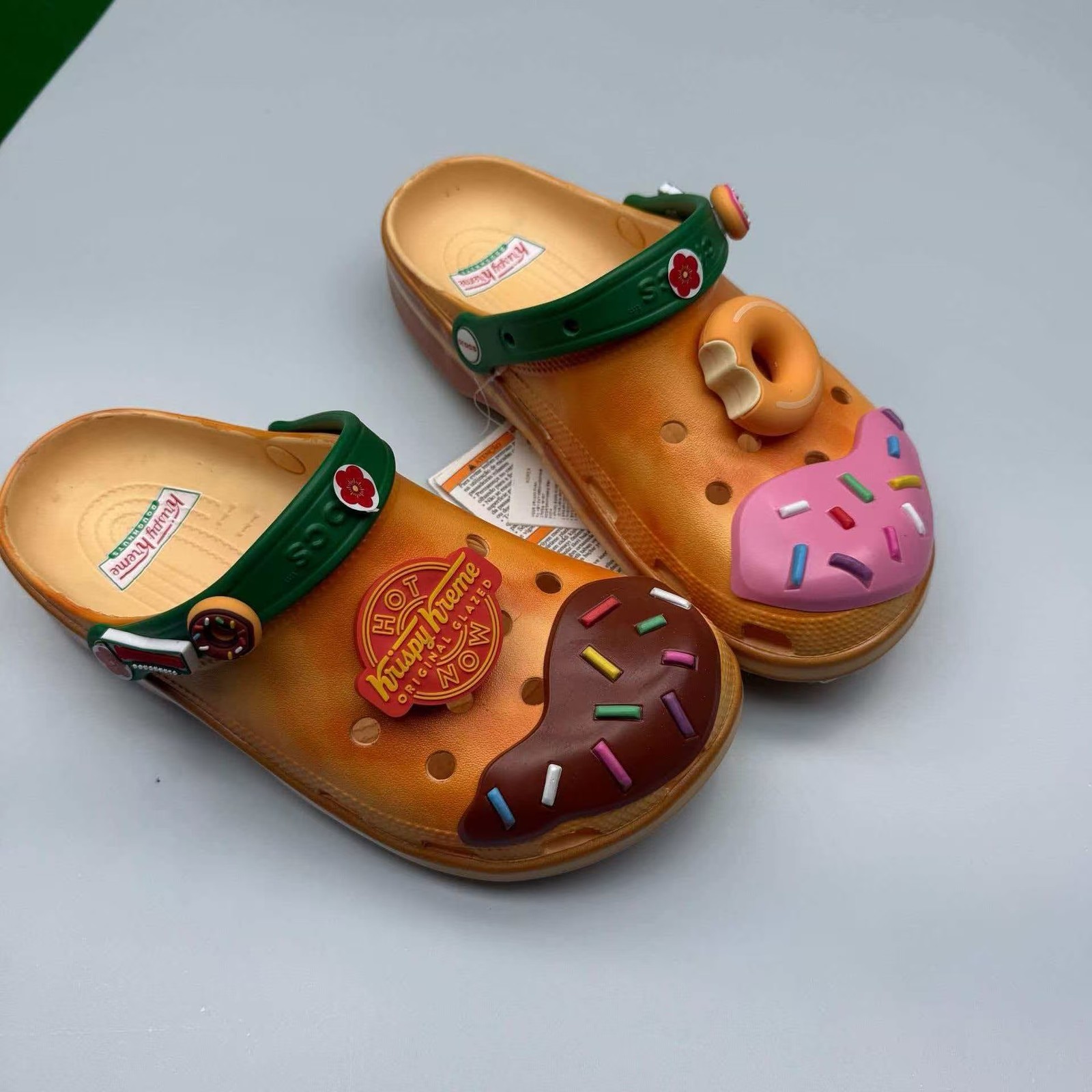 Krispy Kreme x Crocs Classic Clog Golden Hour Doughnut Clogs Unisex shoes