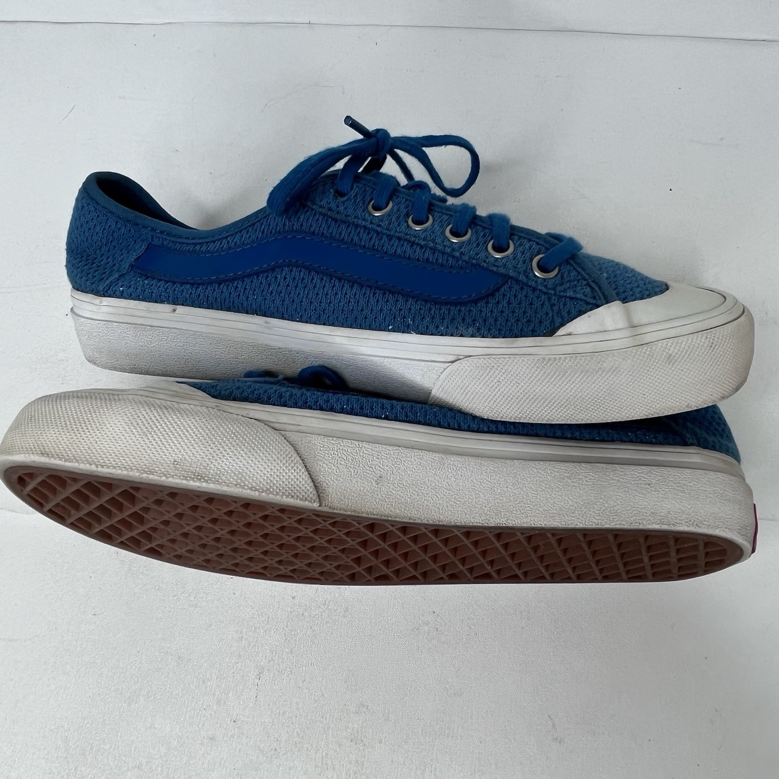 Vans Positive Vibes Warriors Blue Mesh Ultracush Skate Shoes Womens Size 7.5