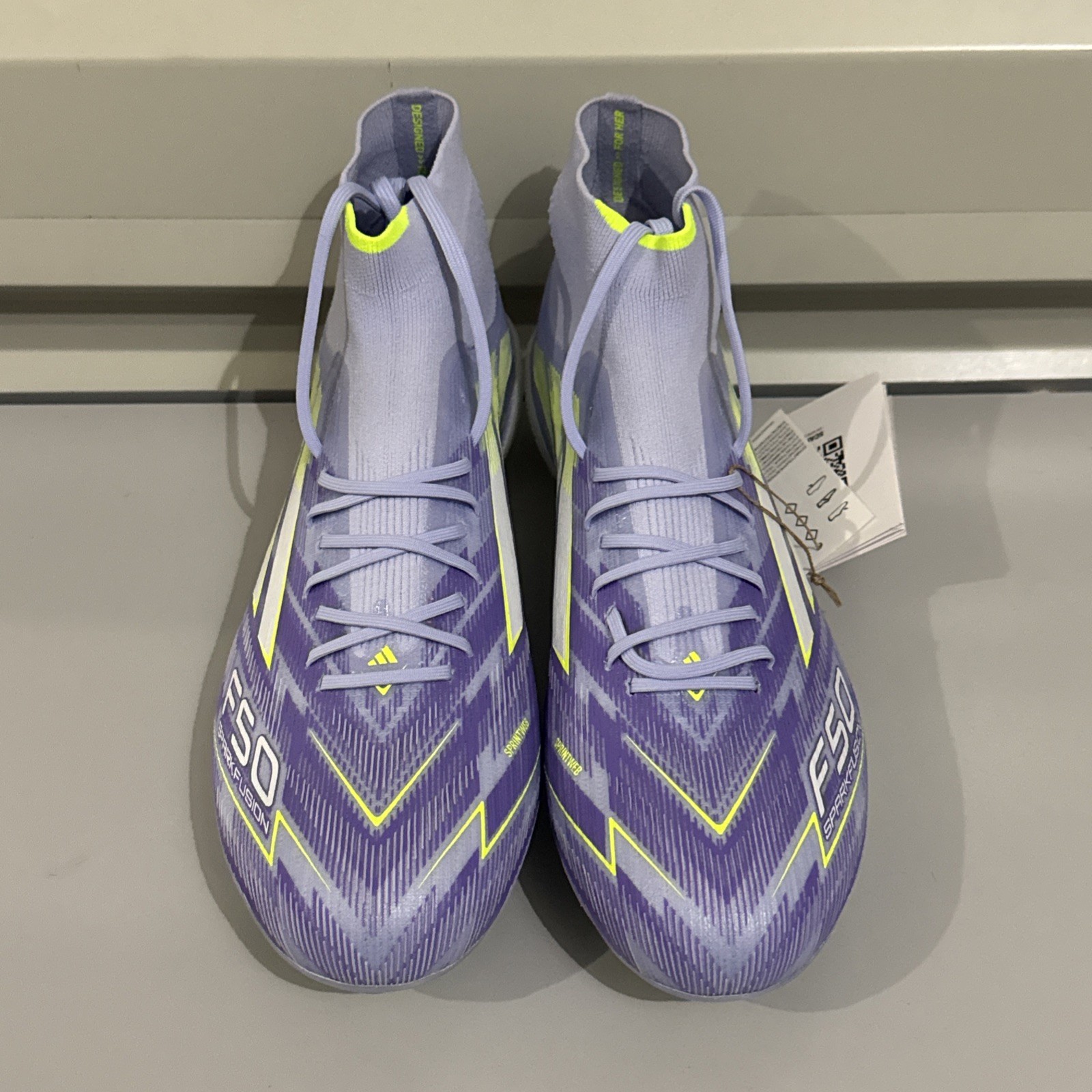 adidas F50 Sparkfusion Elite Mid FG AG Soccer Cleats Violet Womens 10.5 JH7648