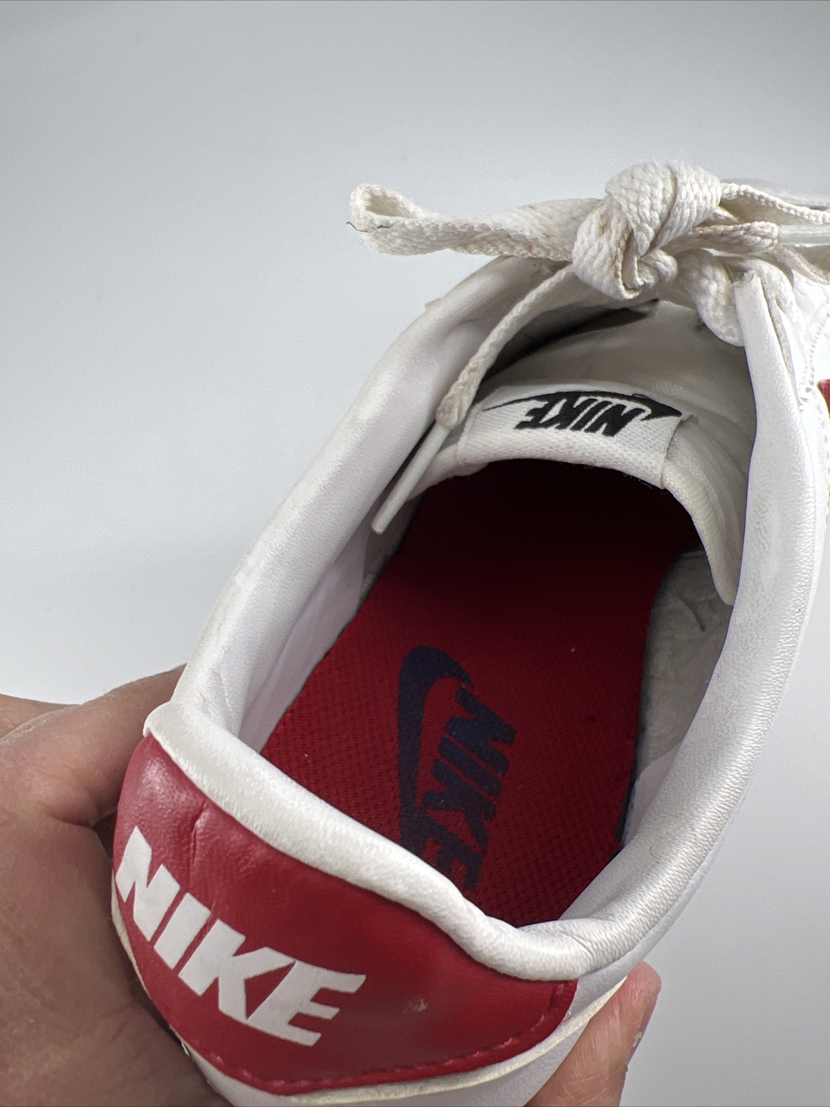 Nike Classic Cortez Swoosh Womens White Varsity Red Sz 7 Forest Gump 807471-103