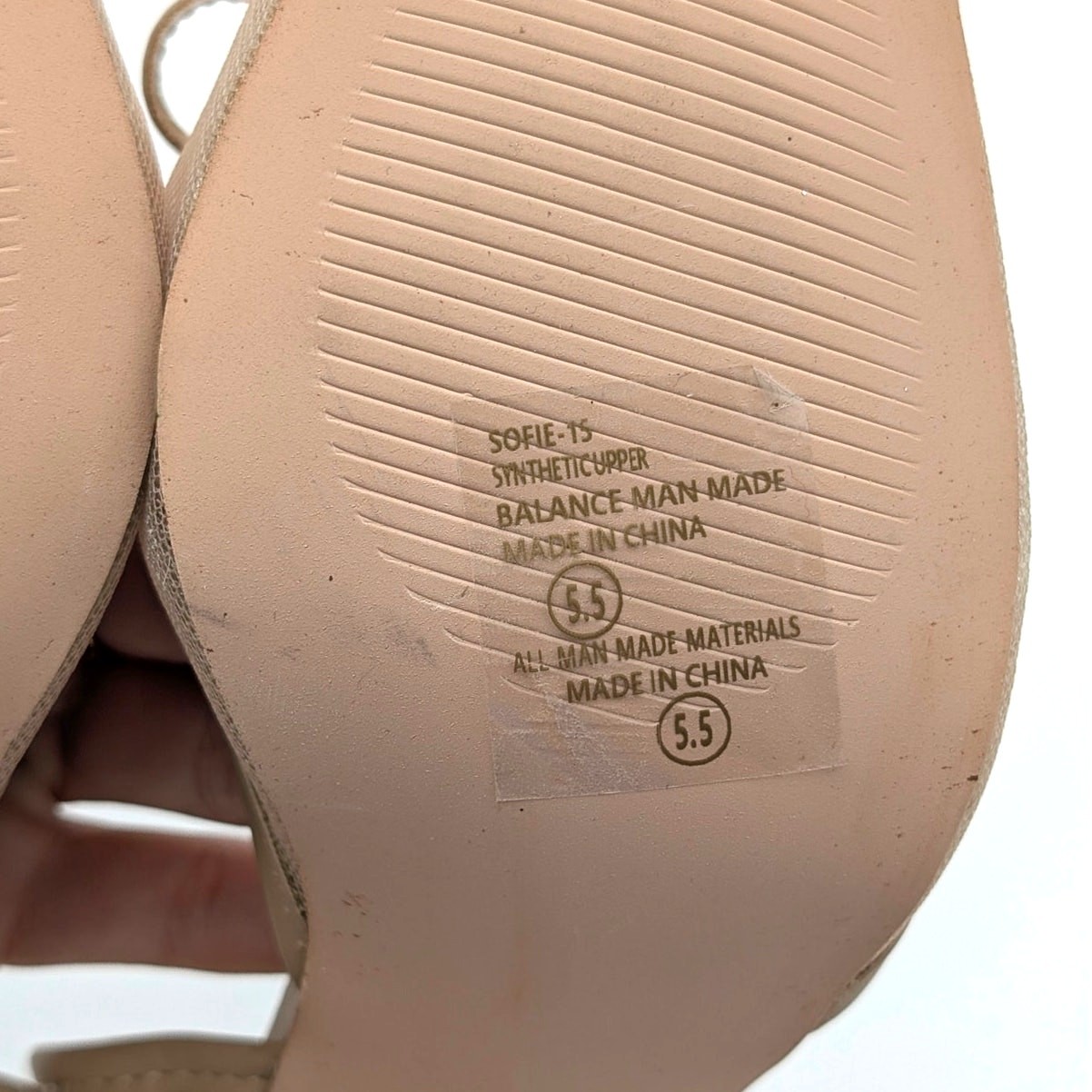 Chase and Chloe Sofie Heel Pump Pointed Toe Women’s Beige Size US5.5 EU35.5