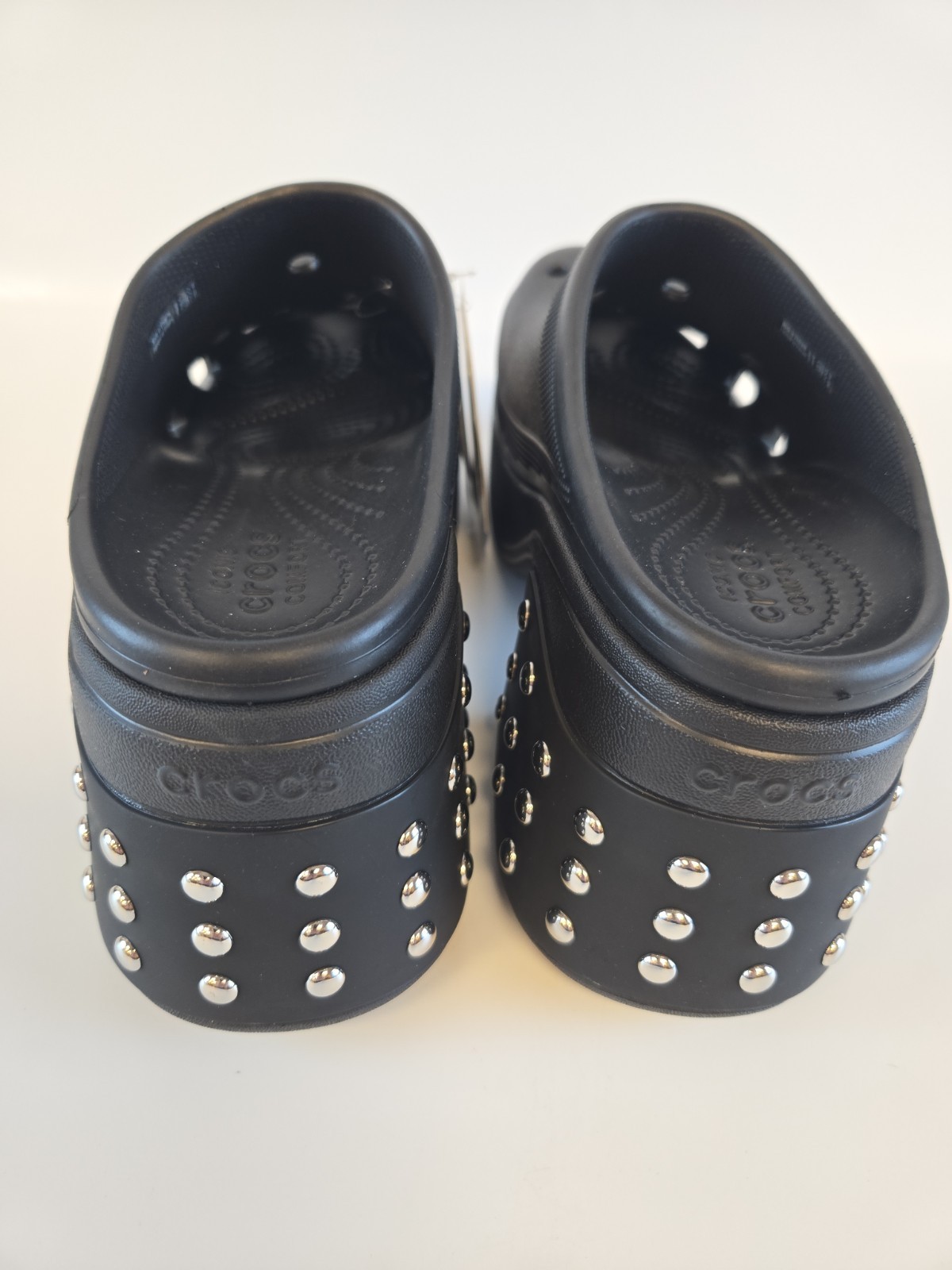 NIB Crocs Siren Studded Clog Black Platform High Heel Mule Women Size 10