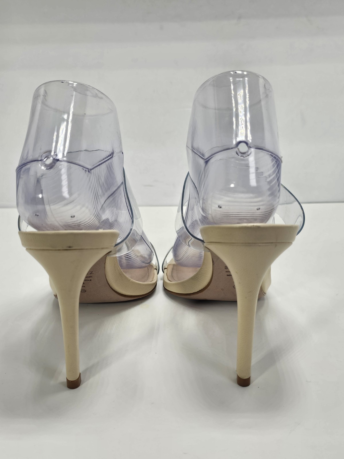 Schutz Ariella Suede High Heel Sandal Oyster Womens Size 8 nude double strap