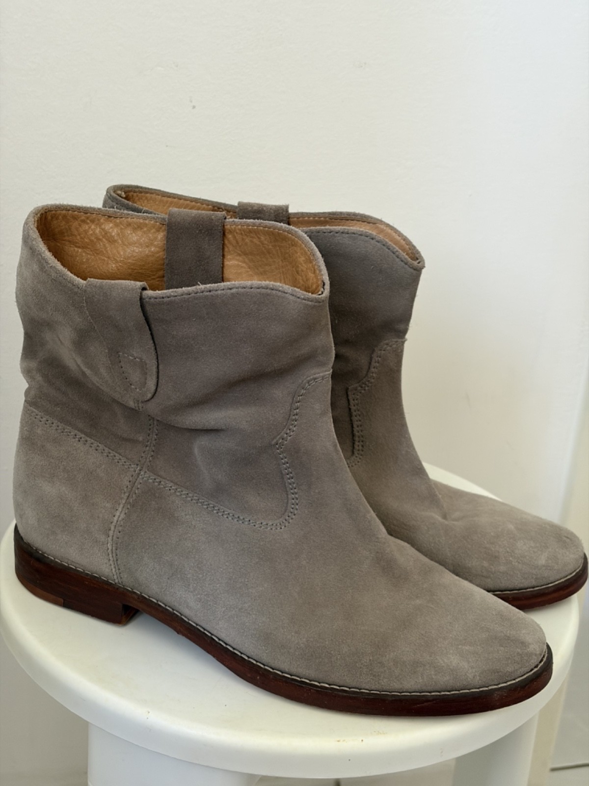 ISABEL MARANT – boots susee – suede – light grey – 41