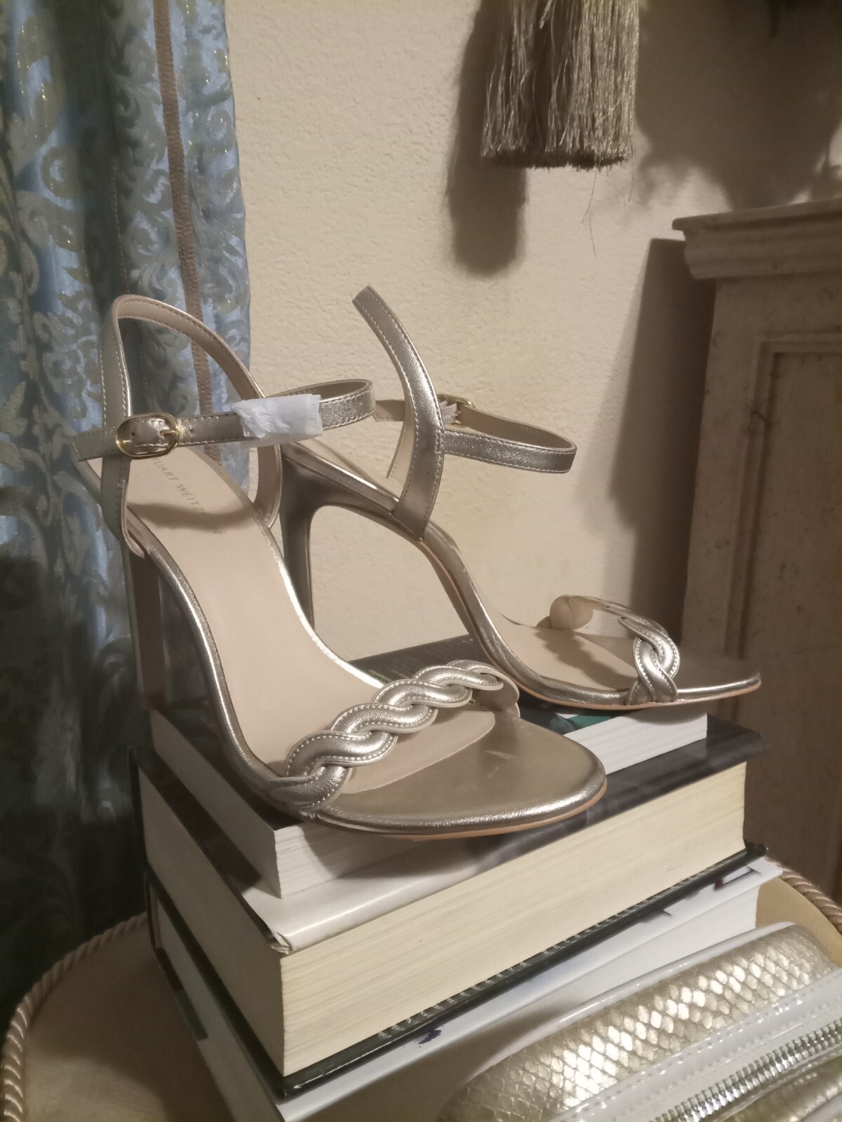 Stuart Weitzman Twistie Sandal Leather Ankle Strap High Heels Size 9.5 $295