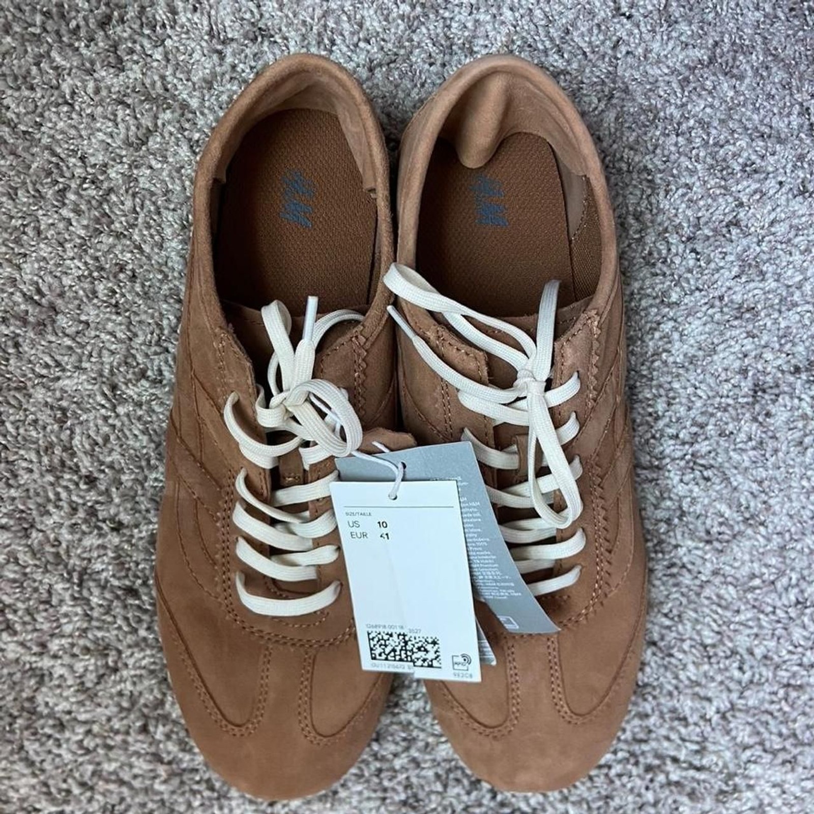 H&M Women’s Tan and Brown Suede Sneakers
