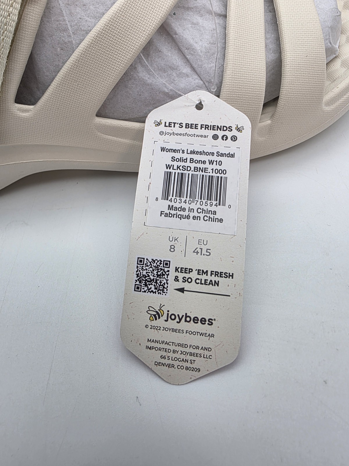 Joybees Women’s Lakeshore Sandal Solid Bone/Bone – WLKSD.BNE, Bone/Bone Size 10