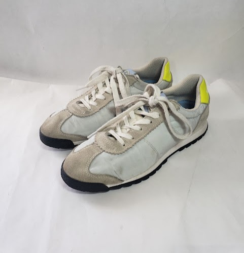 Bimba Y Lola Low Top Lace Up Sneakers EUR 37 Women’s 6.5 Suede Leather Beige Gym