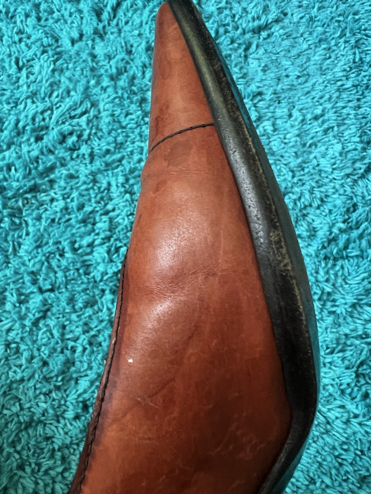 PRADA Brown Leather Square Toe Buckle Strap Block Heel Pumps EU 37