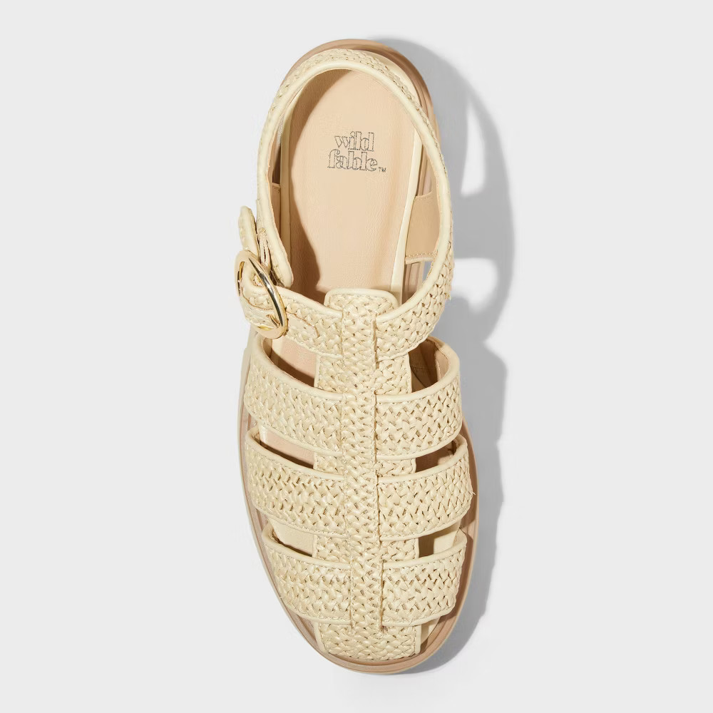 Women’s Elide Raffia Fisherman Platform Heels with Memory Foam Insole – Wild