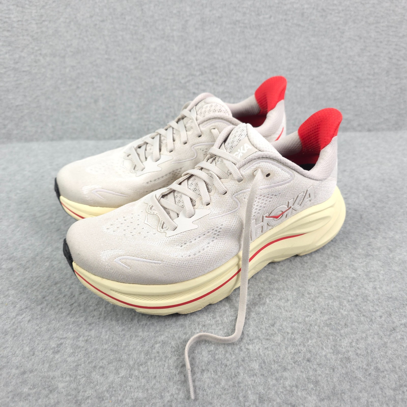 Hoka Clifton 10 Womens Size 8 Running Shoes Sneakers Stucco Cerise B Medium