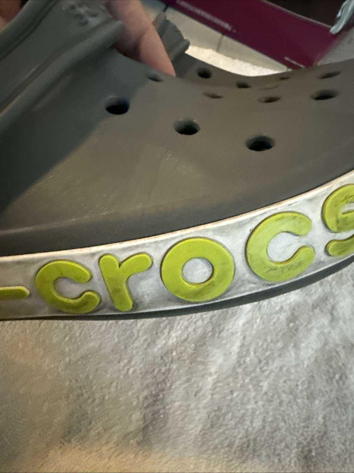 Crocs Bayaband Clog Slate Gray & Lime Punch Unisex M 11 W 13