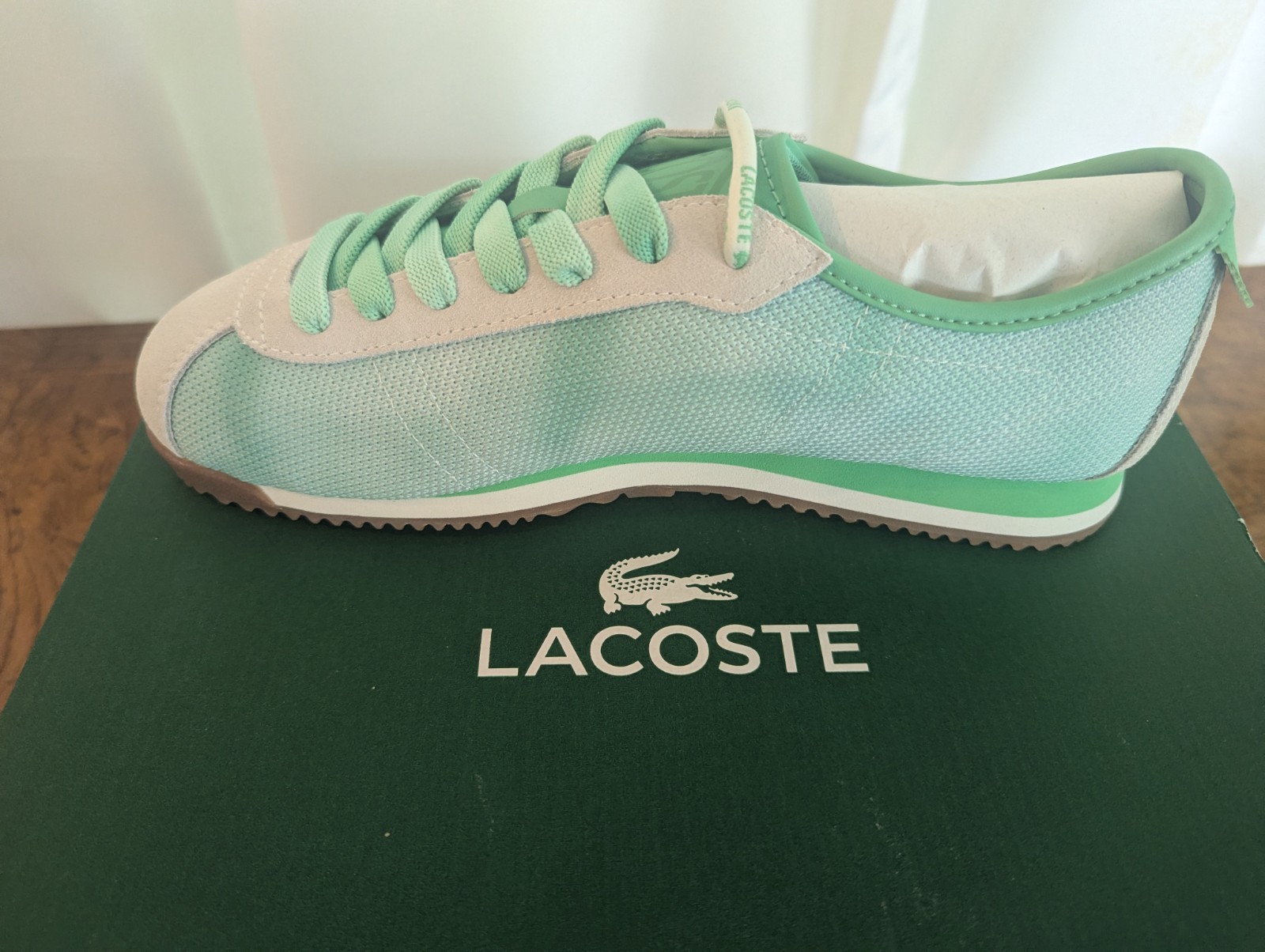 Lacoste x Free People Club-Low Sneakers Women’s Size 9.5 NEW IN BOX Mint Green