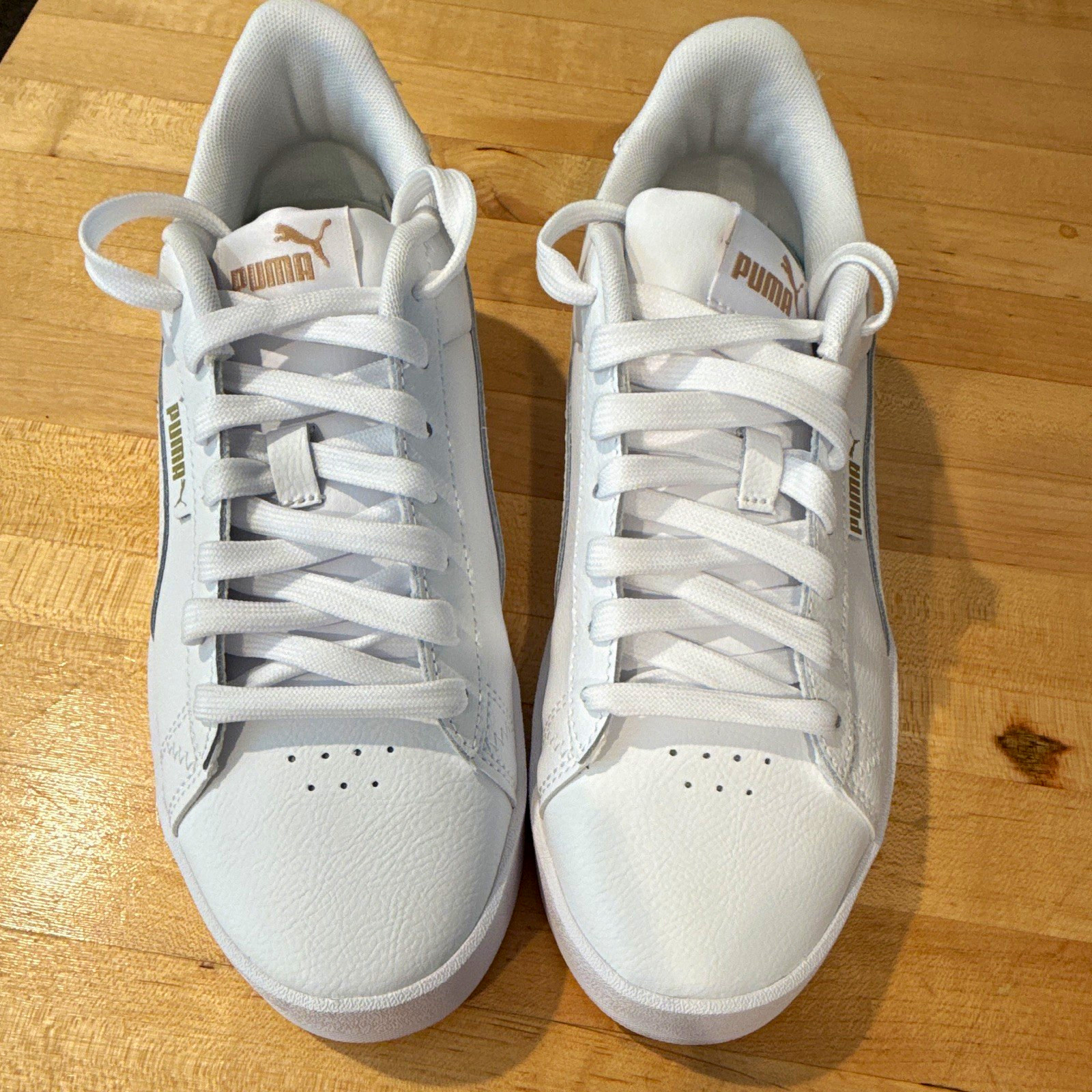 PUMA Court Sneaker Women’s White Low Top Lace-Up Logo Accent Casual/Active