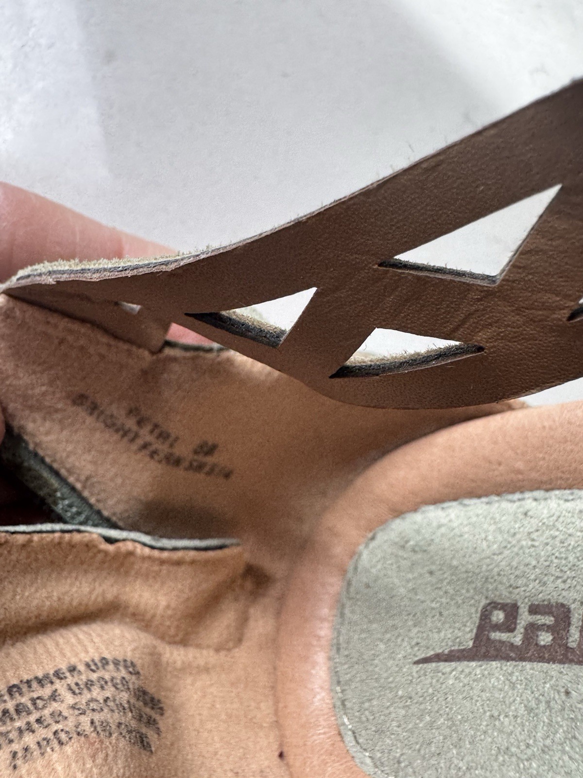 Earth – Petal w/Cut-outs Sage Color Suede Leather Wedge Sandals Sz 8 WORN ONCE!
