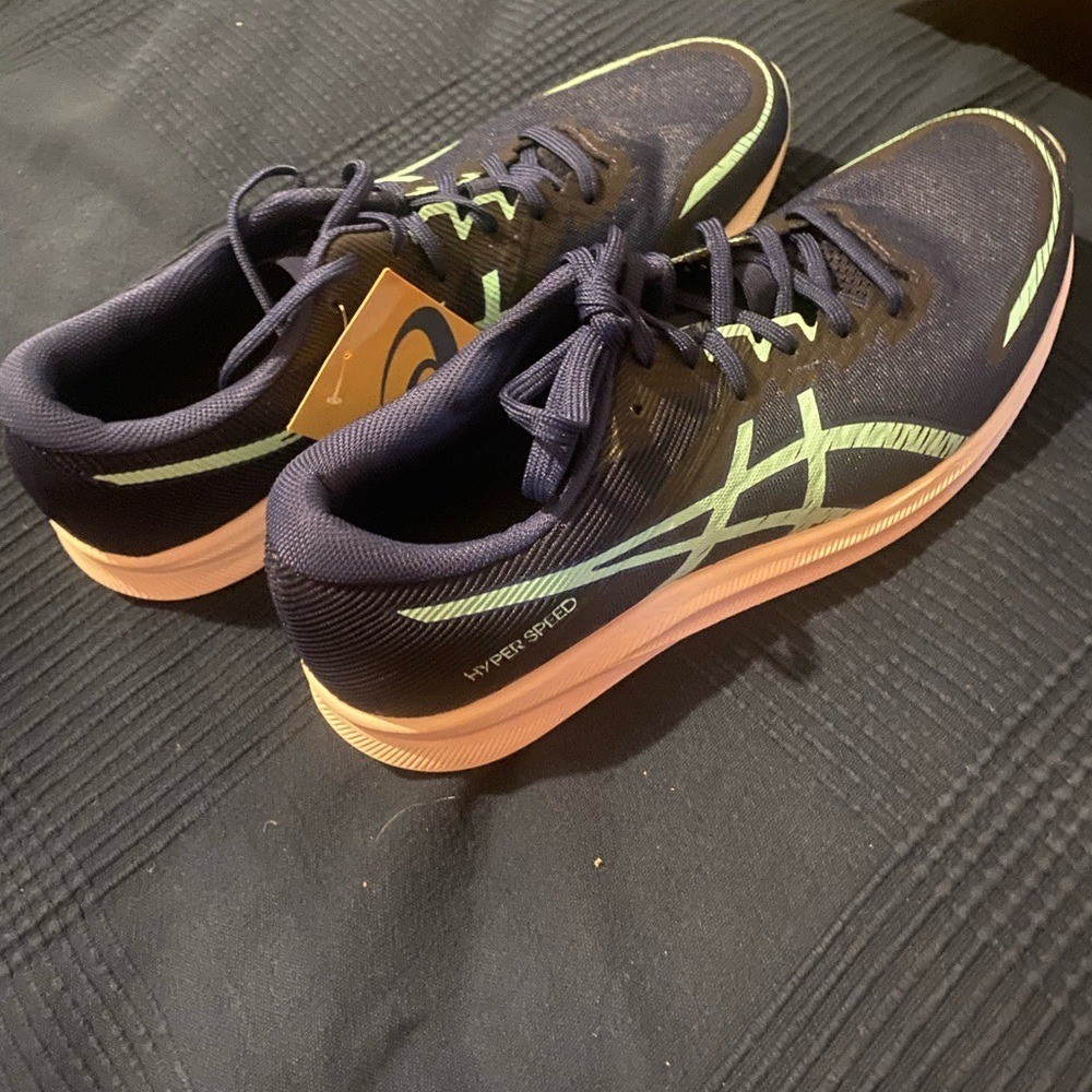 Asics Navy and Mint Athletic Shoes