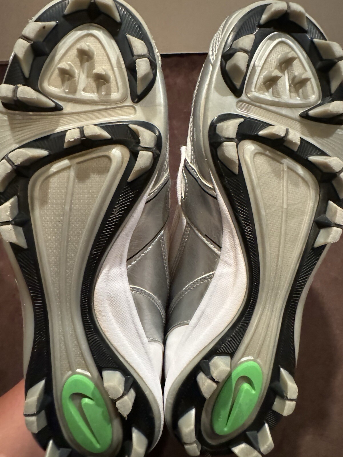 Nike Speedlax Lacrosse Cleats Shoes Women’s Size 7.5 334097-101 White Gray Turf