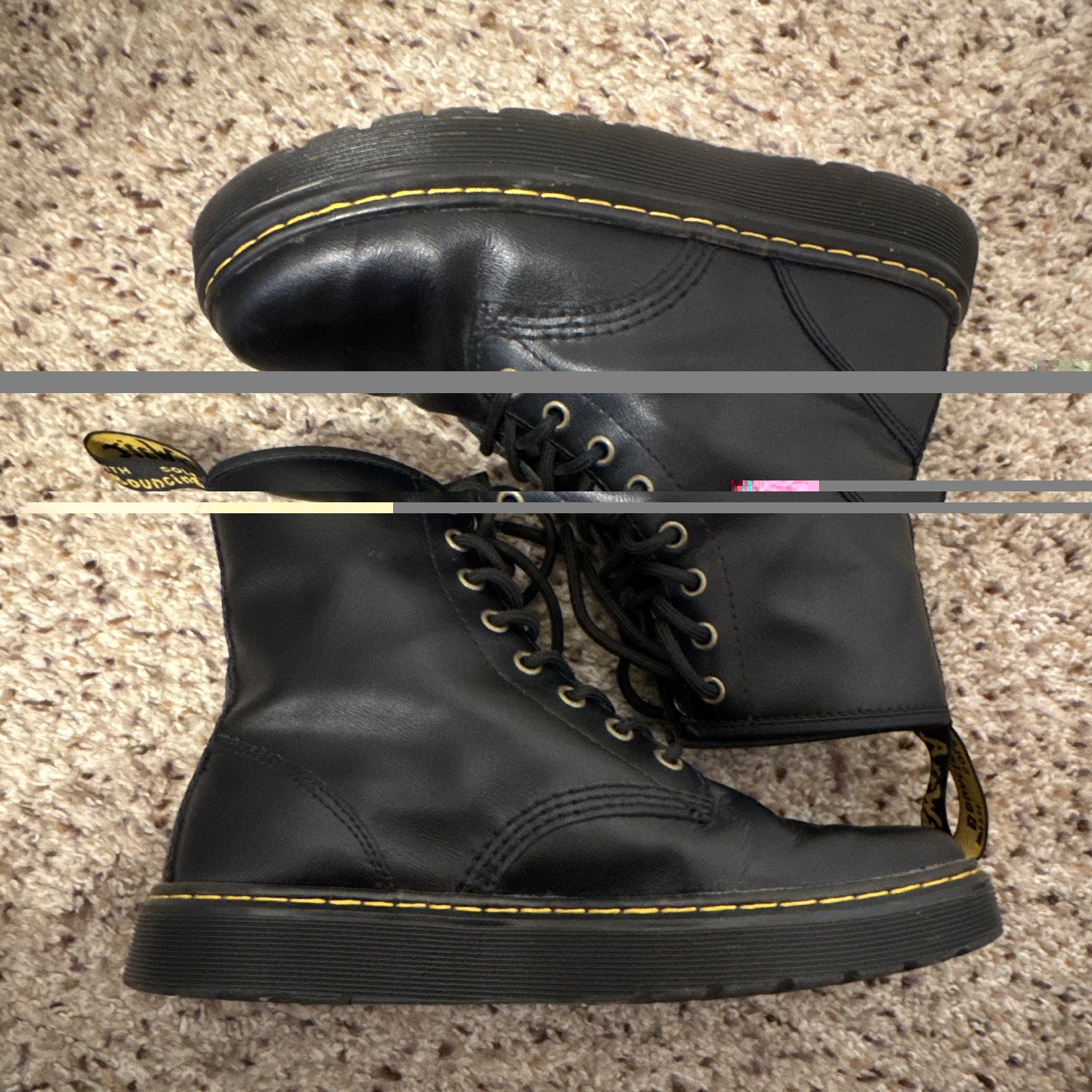 Dr. Martens Zavala AW004 Black Leather Lace-Up Boots Women’s 8 Men’s 7 EU39