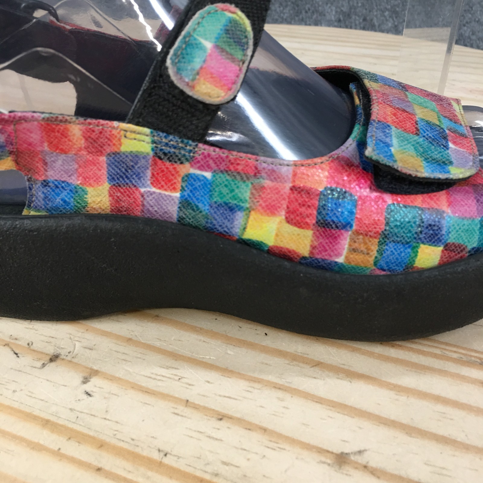 Wolky Sandals Womens 37 Jewel Orthopedic Platform Hook Loop Comfort Multicolor