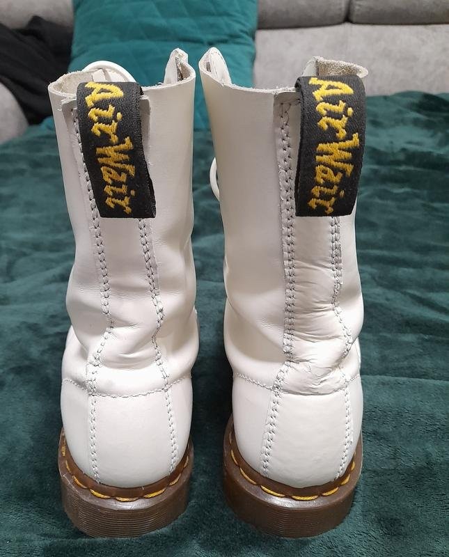 Women Dr Martens Boots White Leather 39 #3KQ6