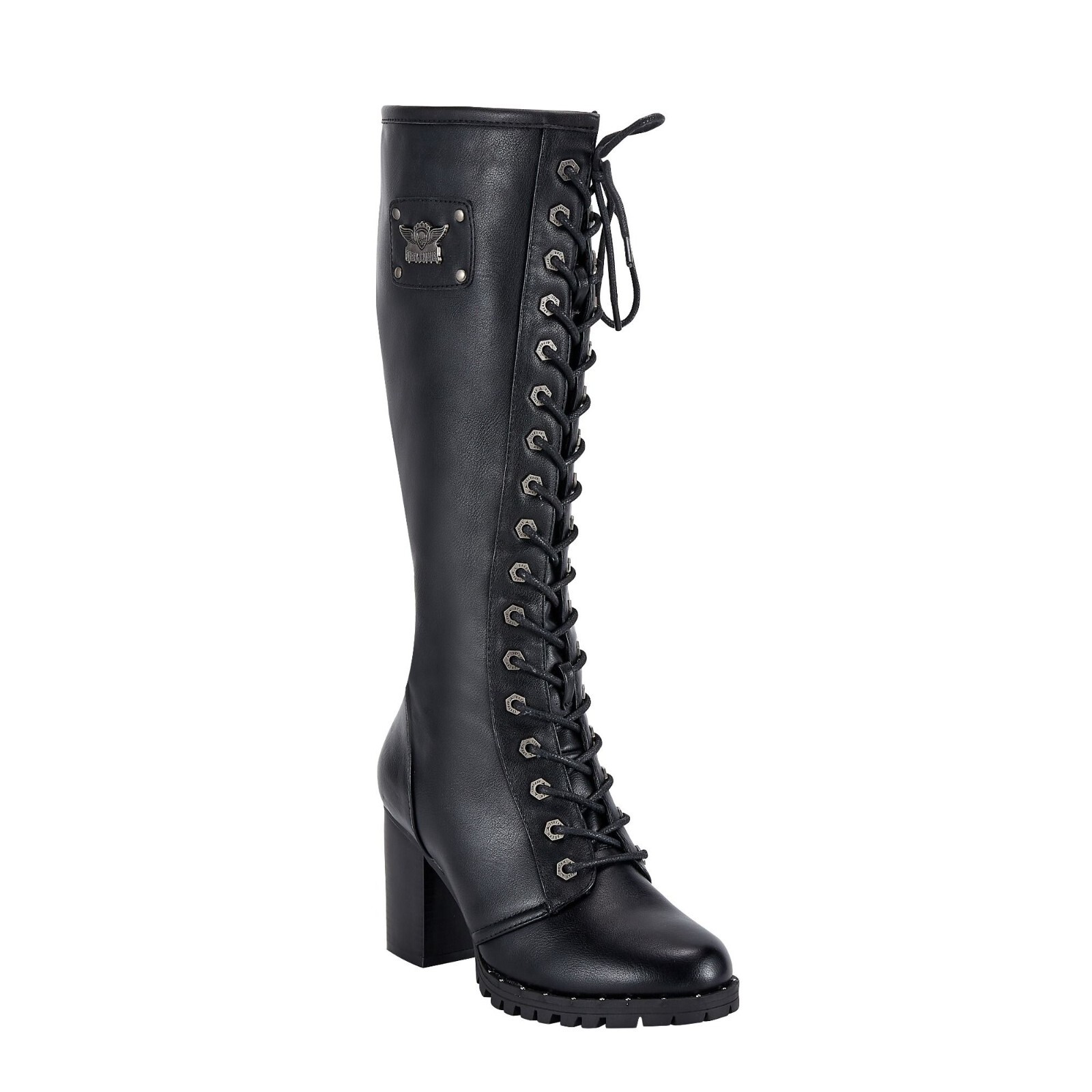 Premium Women’s Genuine leather Boots for Biker Lace up High Biker Boots
