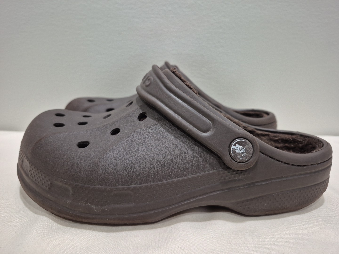 Crocs Baya Lined Brown Clogs Shoes Unisex Men’s 5/Women’s 7