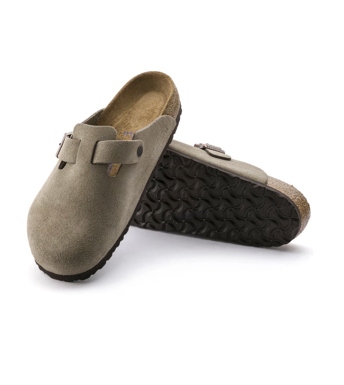 Boston Birkenstock Soft Footbed Grayish Green size 40 Women’s