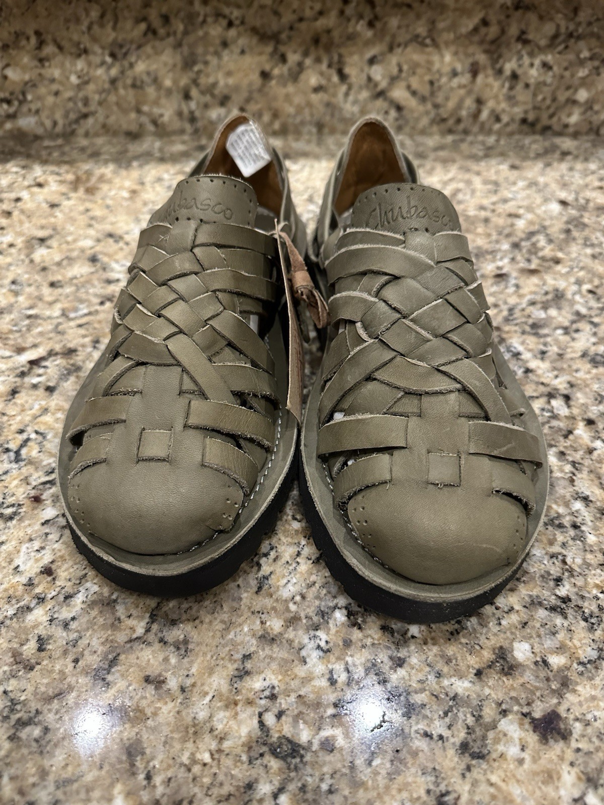 CHUBASCO Mexico Olive Green Sandals Shoes Woven Mens 6 Womens 8 NEW