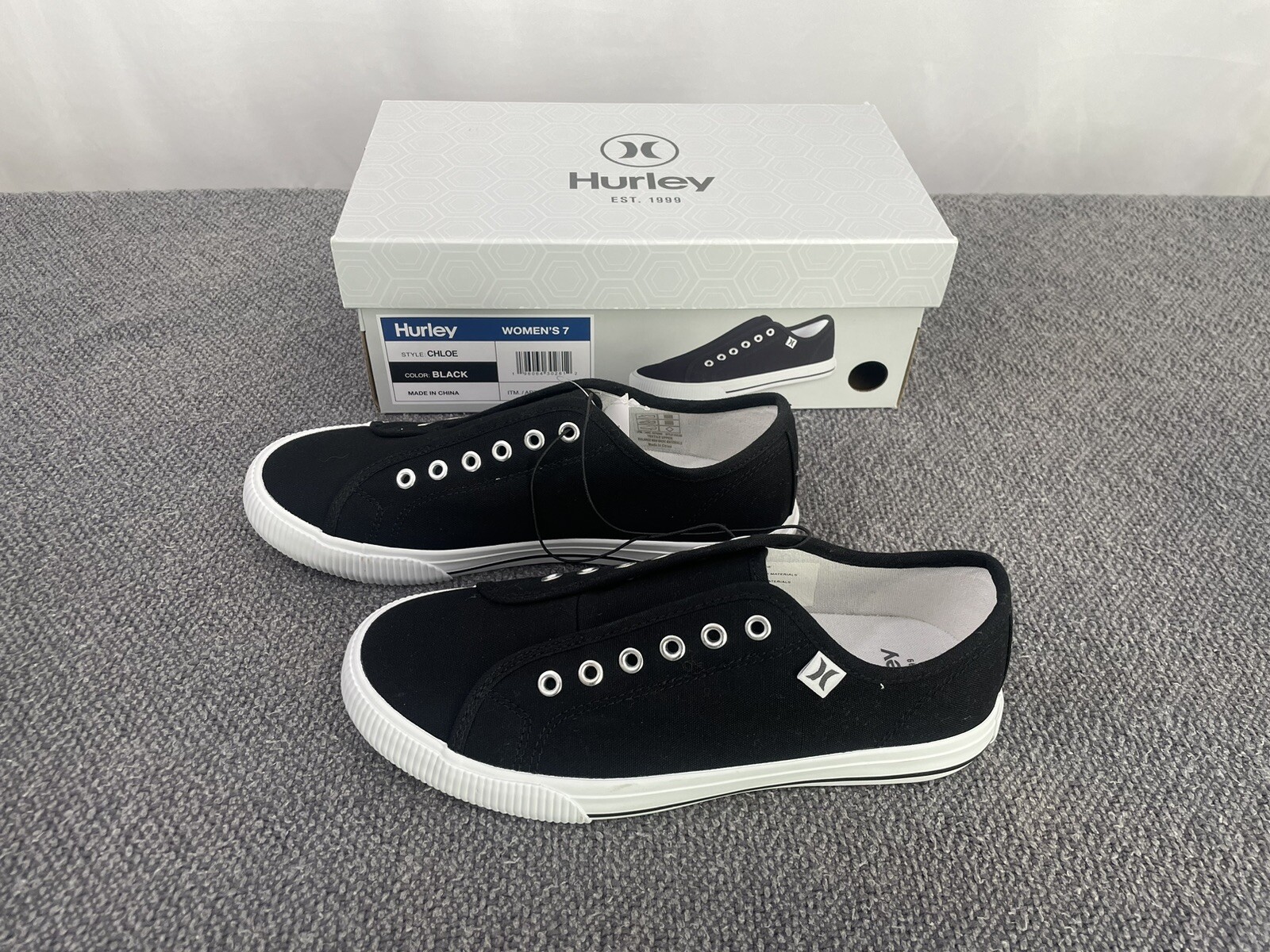 HURLEY Women’s Chloe WHITE or BLACK Slip-On Shoes «Pick Your Size»