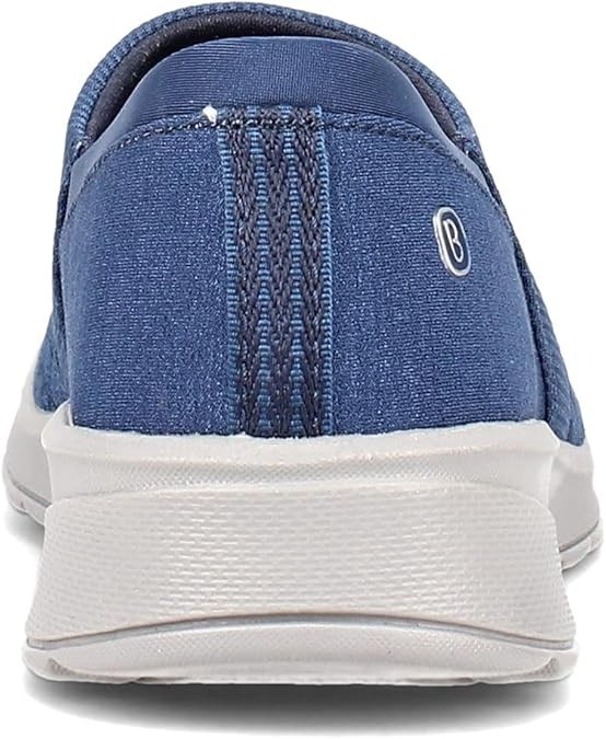 Bzees Gia 7 M Blue Pointelle Knit Machine Wash Slip On Lightweight Comfort Shoes