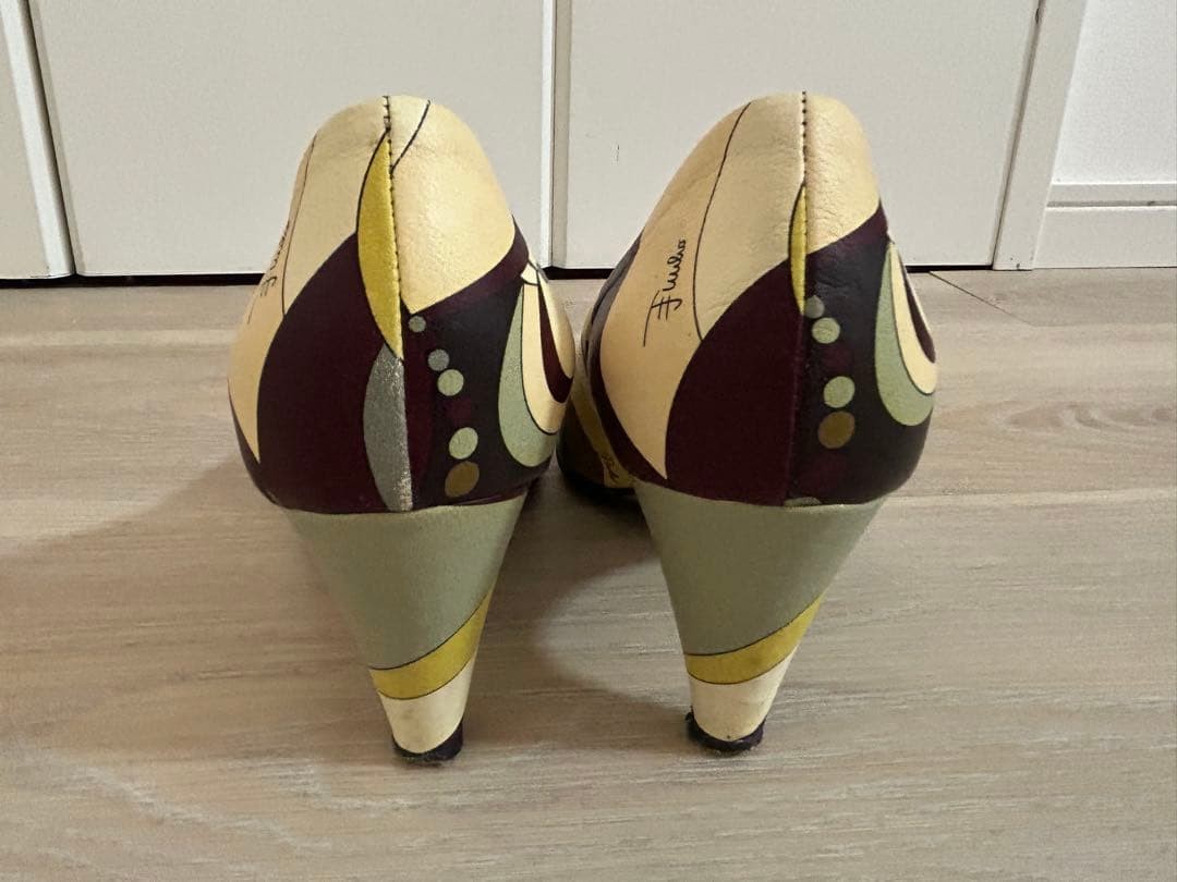 Emilio Pucci Heeled Pumps Multicolor Pointed Toe Size 36.5 Women’s From Japan
