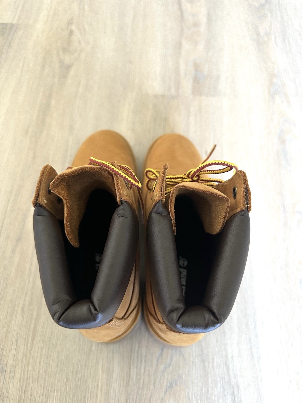 Timberland Men’s Brown Leather Ankle Lace-Up Boots Round Toe Rubber Sole 7