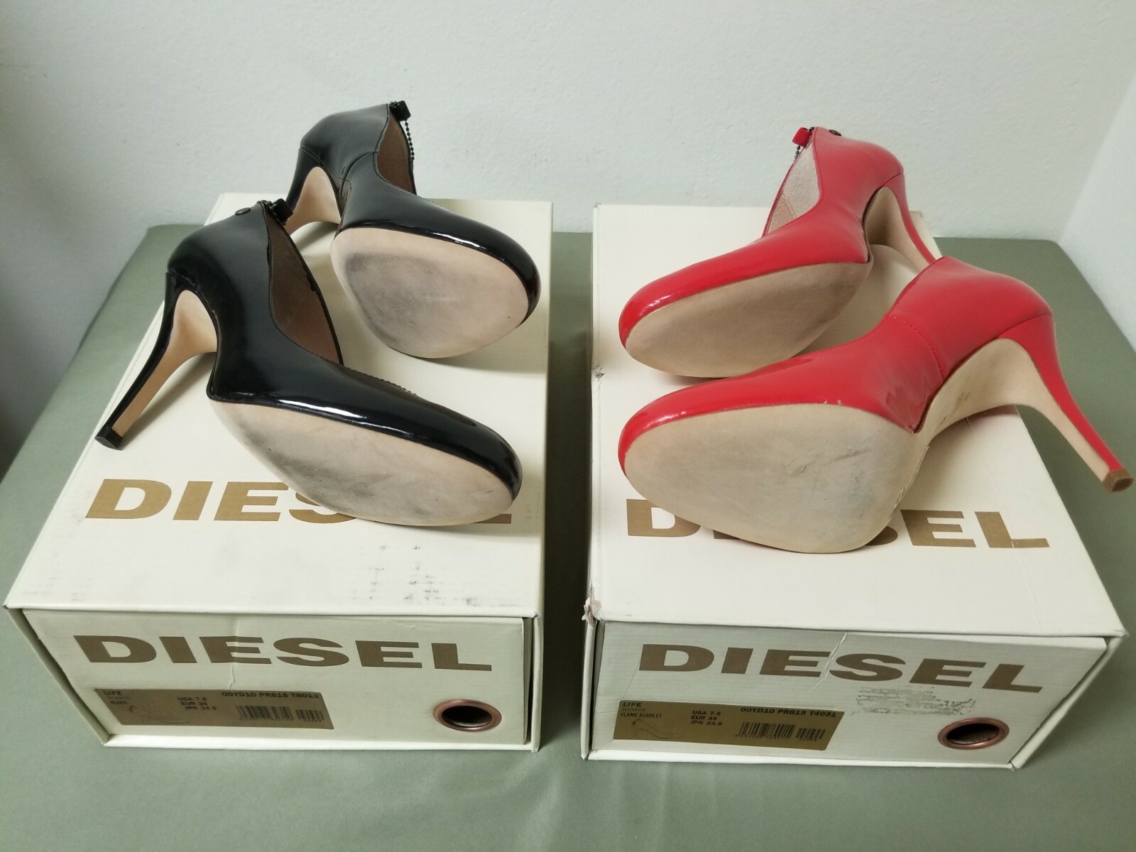 New Womens Diesel Life Patent Leather High Heel Shoes Pumps. Retail 140.00