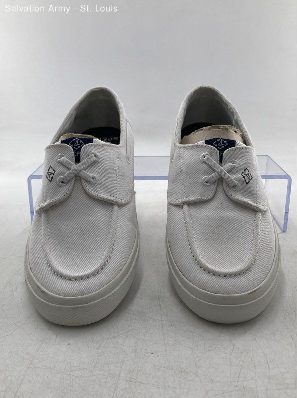 Sperry Womens Pier Wave STS88552 White Slip-On Casual Sneaker Shoes Size 9.5