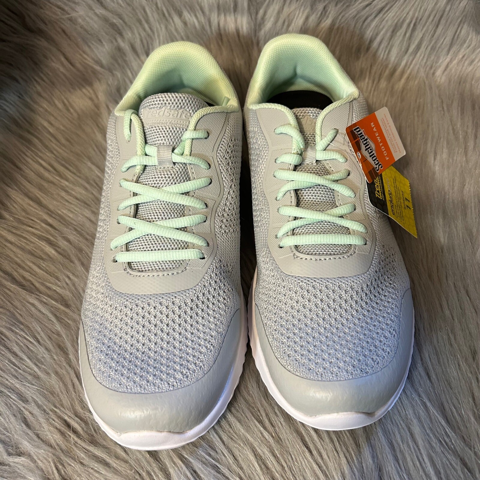 TredSafe Work Sneakers Womens Size 11 Gray Lace Up Slip Resistant Shoes