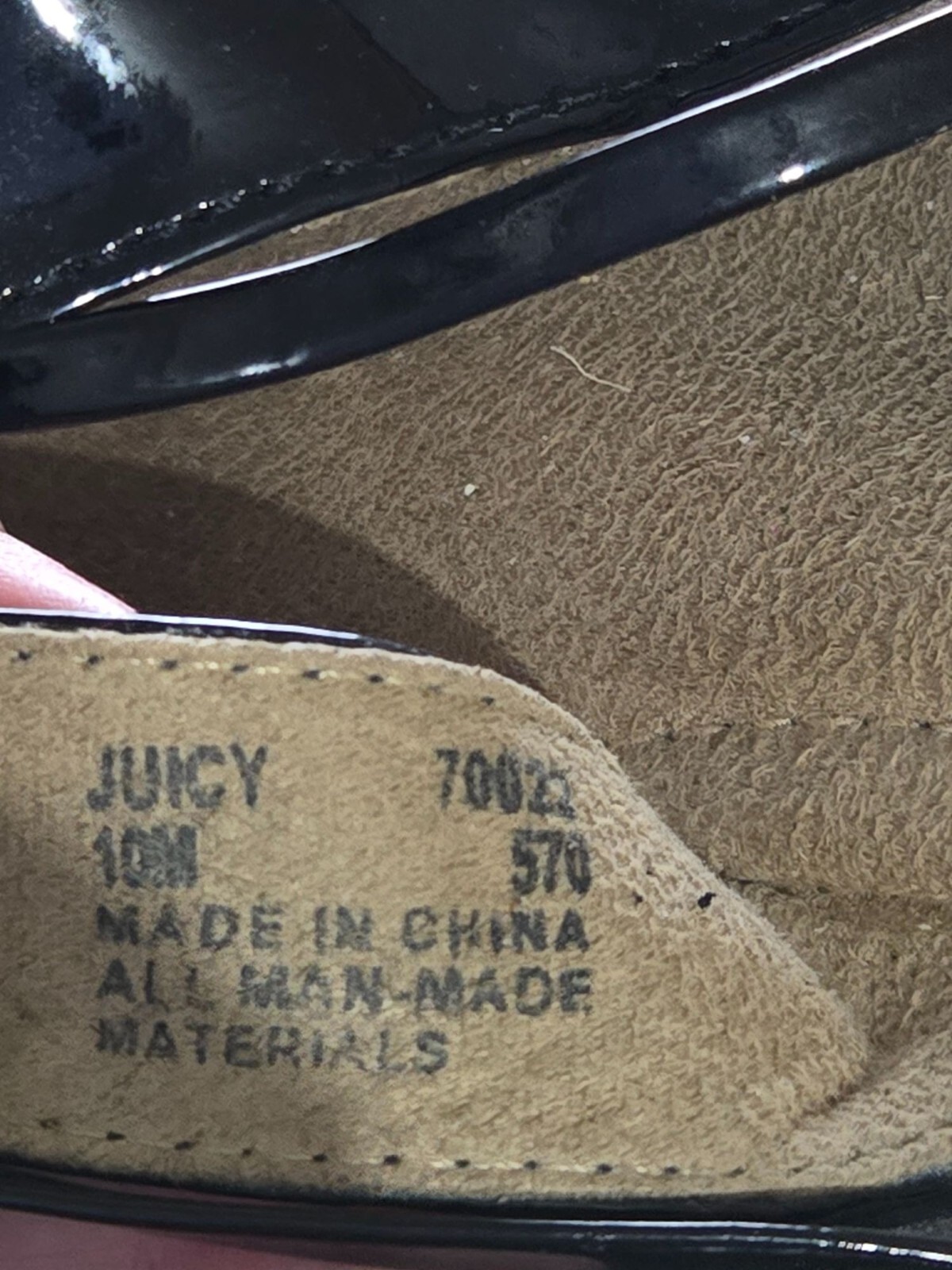 Mudd Womens Black Patent Juicy Wedge Heels Size 10M Platform Chunky Y2K 2000s