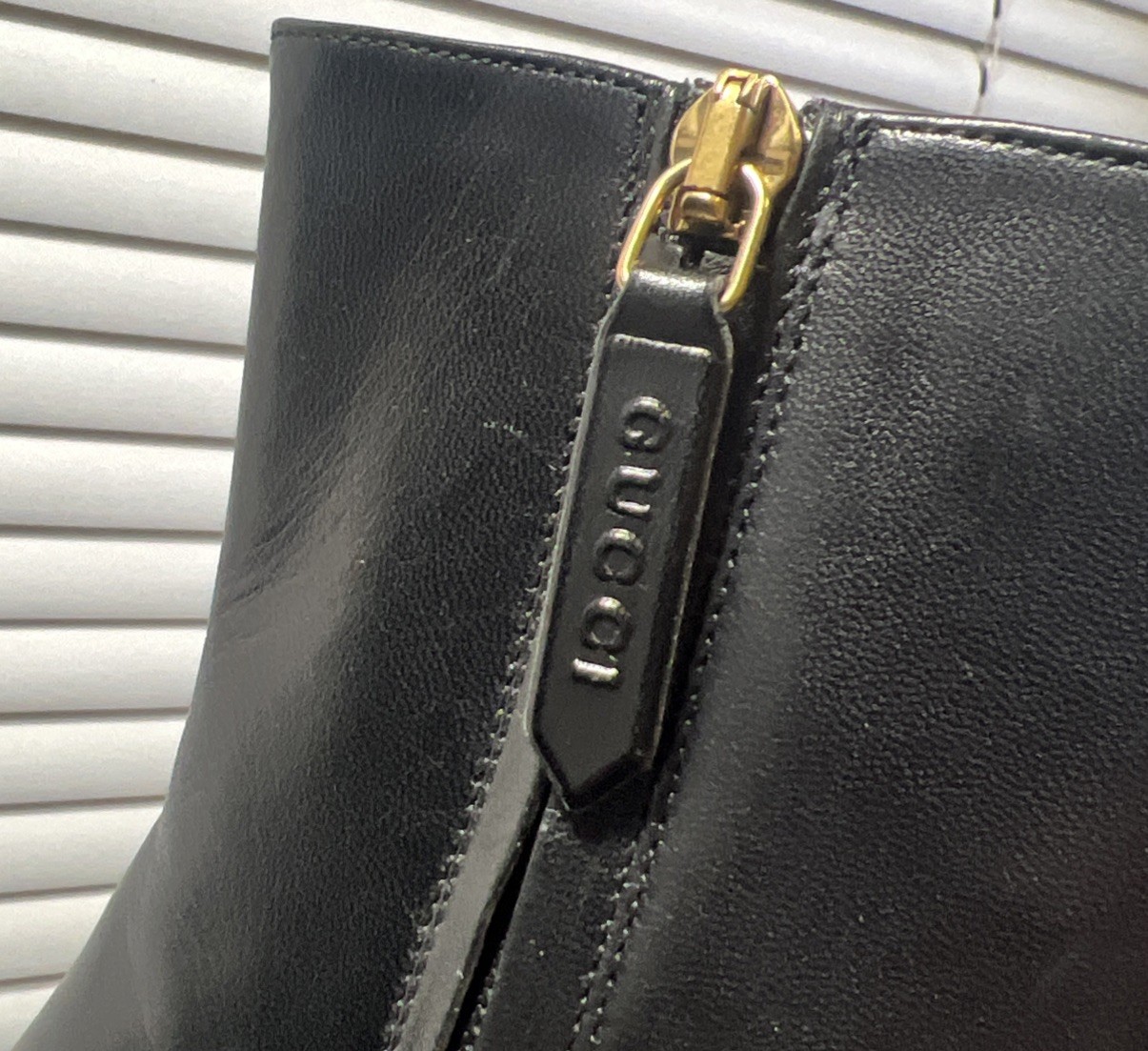Gucci Carly Malaga Studded Ankle Boots 36.5 Black Leather Web Stripe