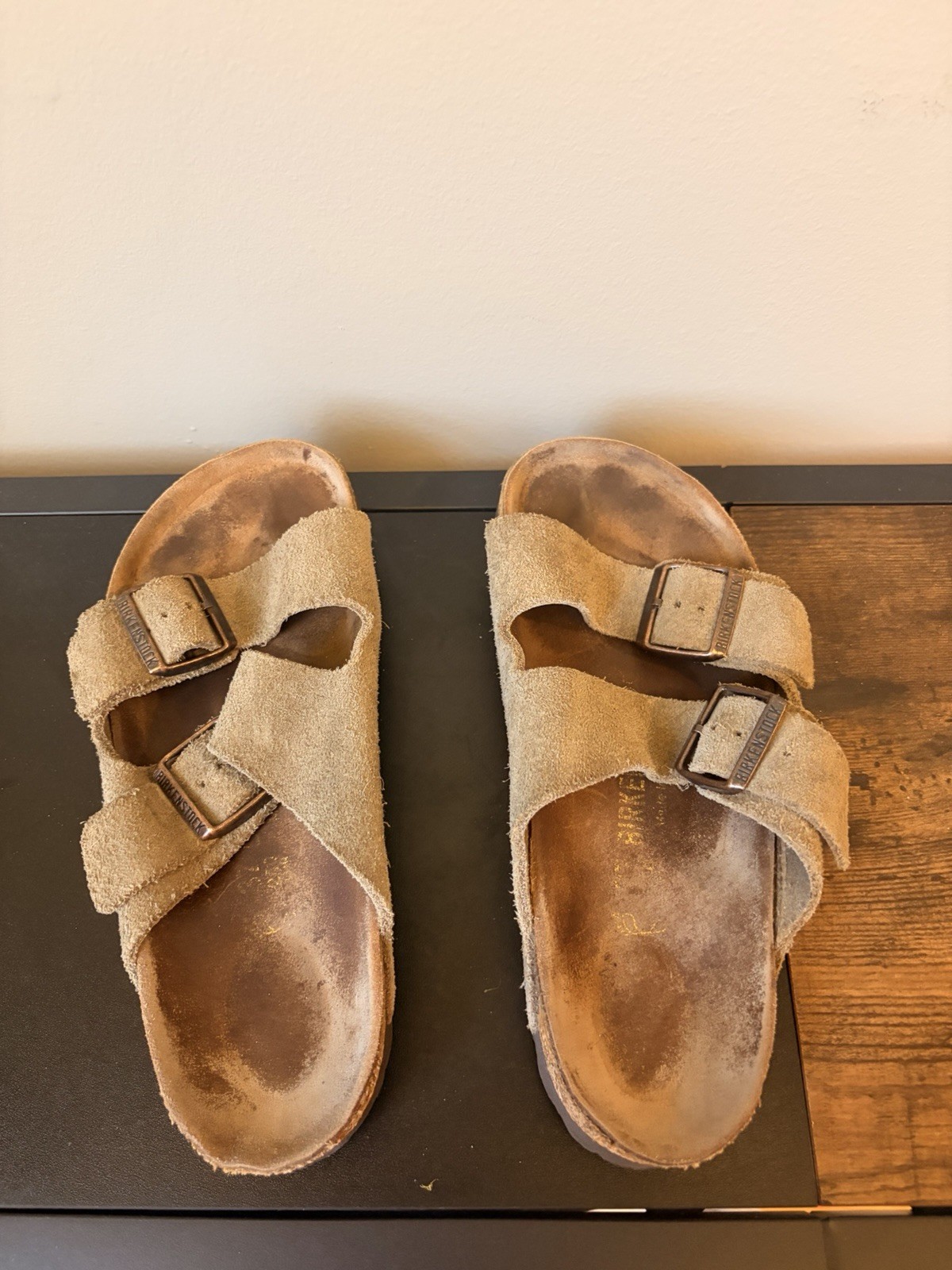 Birkenstock Arizona Soft Footbed Taupe Suede Size 37