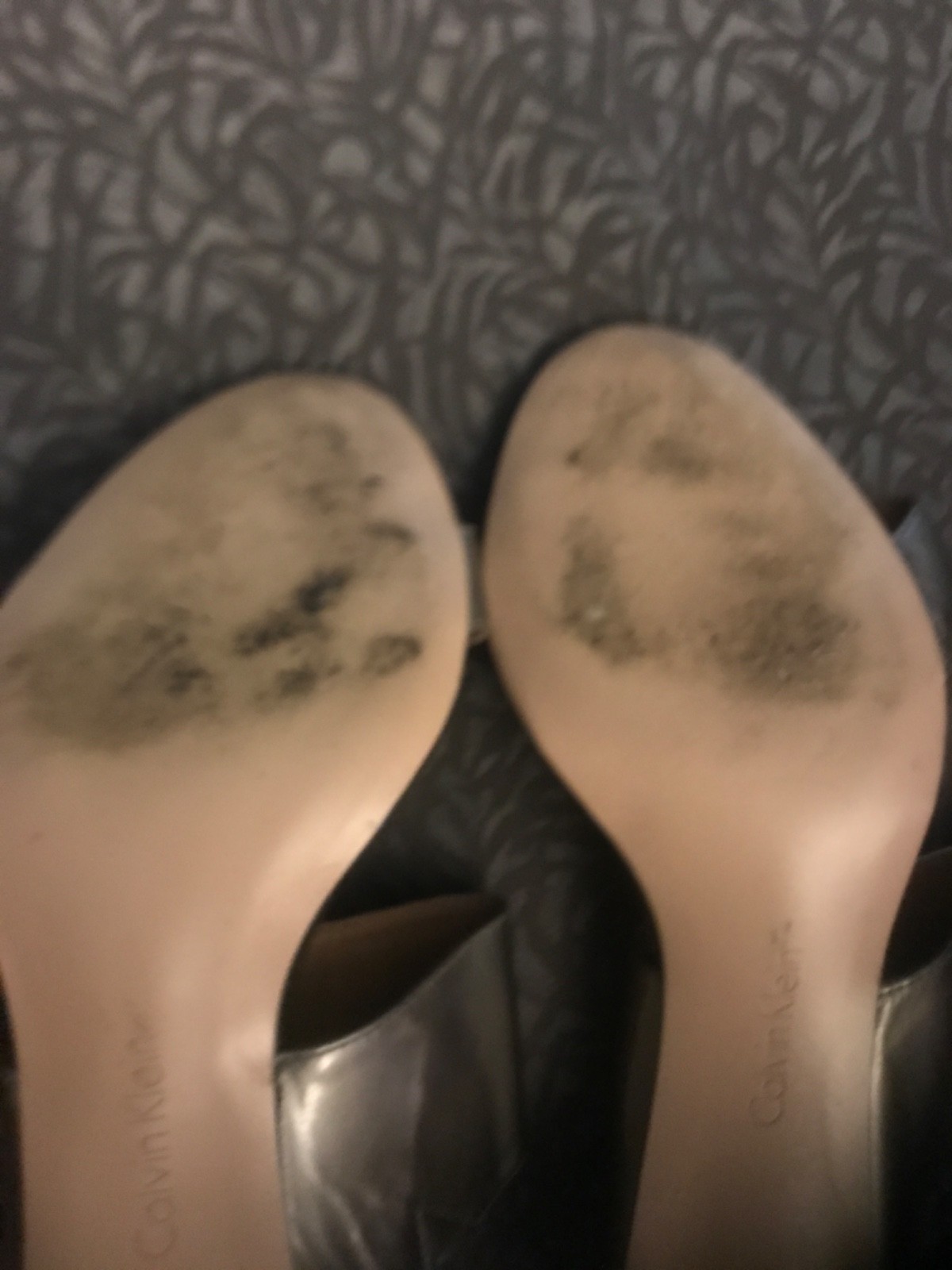 Calvin Klein Cecily Women’s Silver Open Toe Sandals Heels Size 7 US Leather