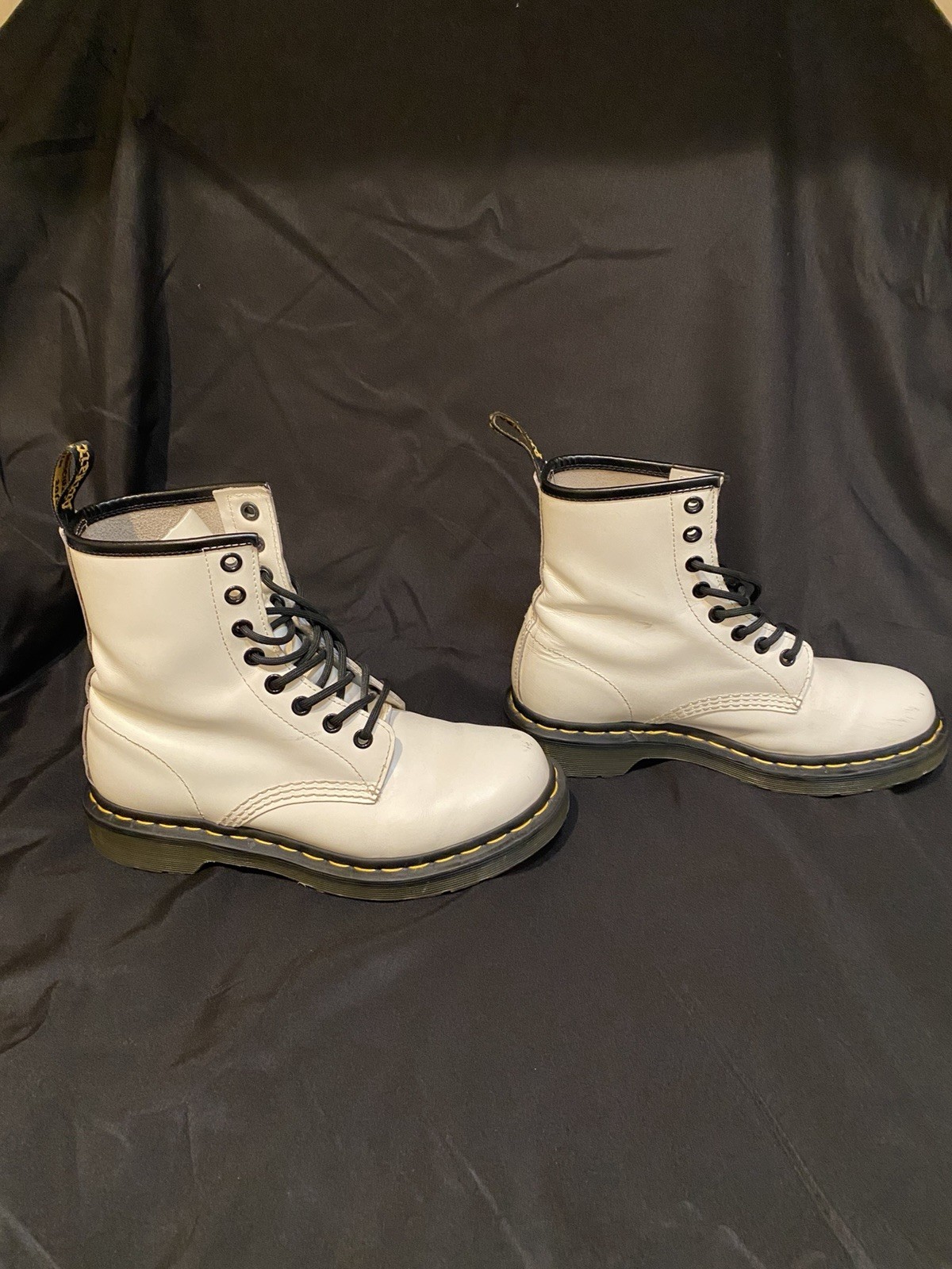 Dr. Martens 1460 White Combat Boots – Size 6