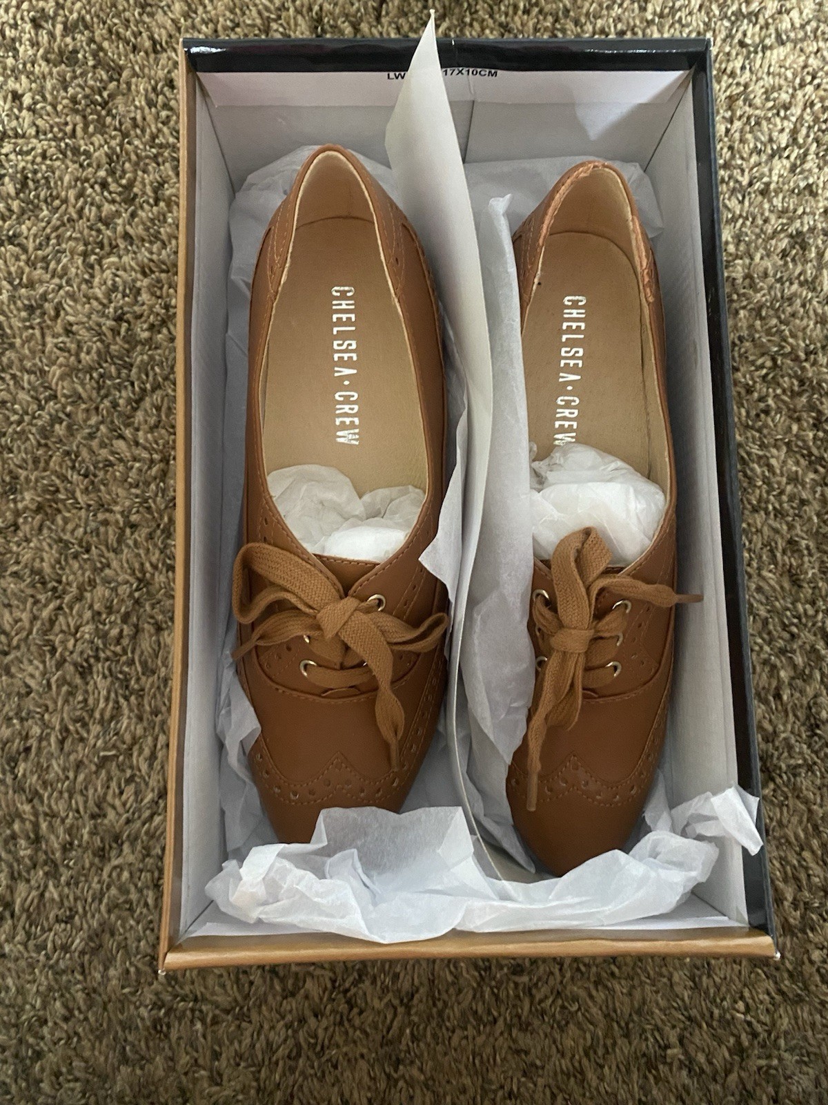 Chelsea Crew US Sz 5 Maytal Oxford Heels Vintage Inspired Mid Heel Pumps, Cognac