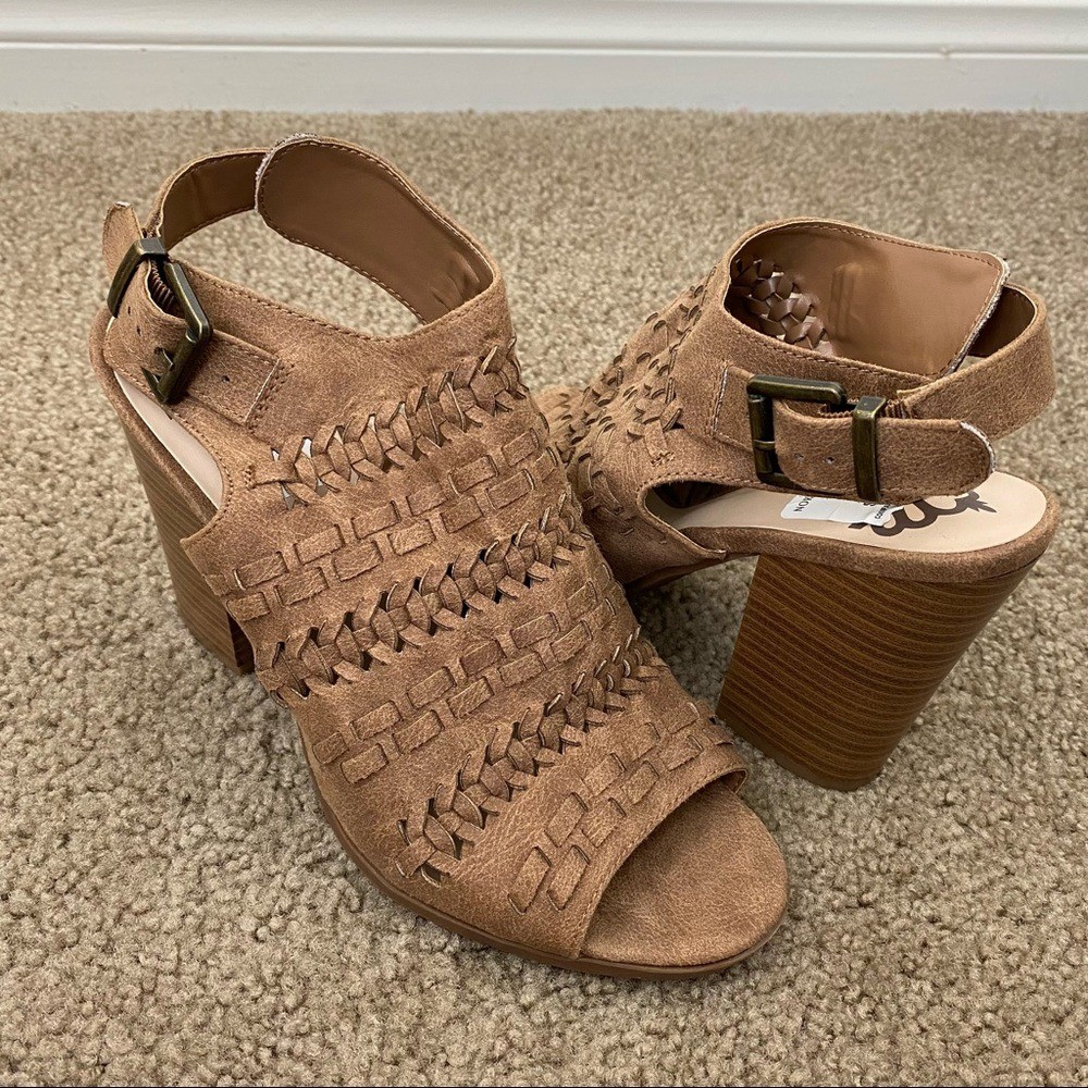 Fergalicious Vagabond Open Toe Booties 9.5