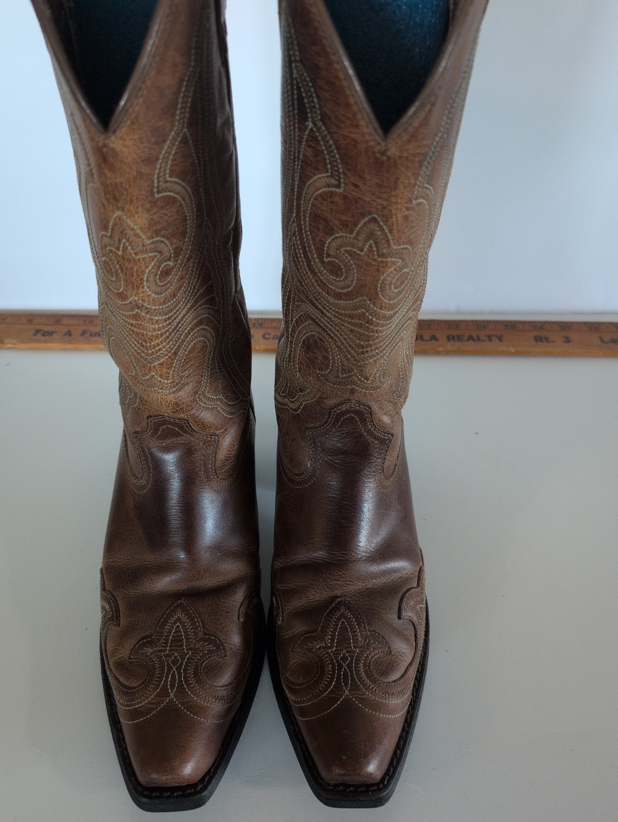 Ariat Womens Round Up Brown Wingtip Snip Toe Boots 4LR Size 9 B 10015290 Classy