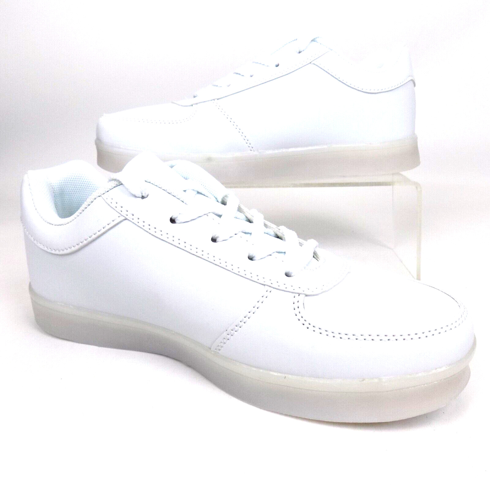 NEW! Sanyes USB Charging Light up LED Women Casual Sneakers Size 7.5 M, White