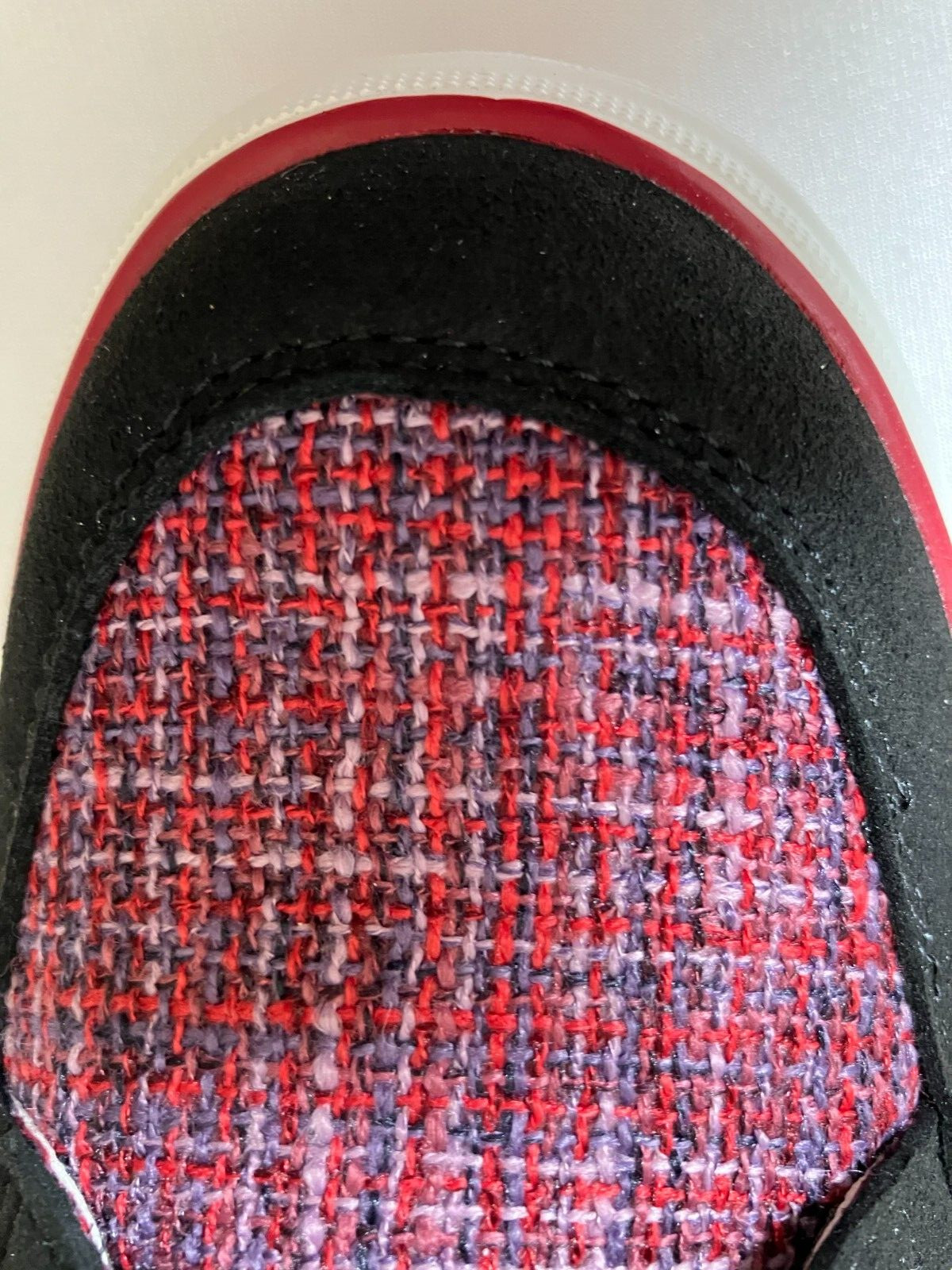 Ortho Comfoot Womens Platform Sneakers Size 6 Black Red Tweed Plaid Preppy NWT