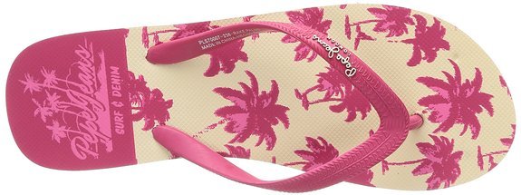 PEPE RAKE PALMS [SIZE 36 / 37 / 38 / 39 / 40 / 41] FLIP FLOPS PINK NEW & ORIGINAL BOX