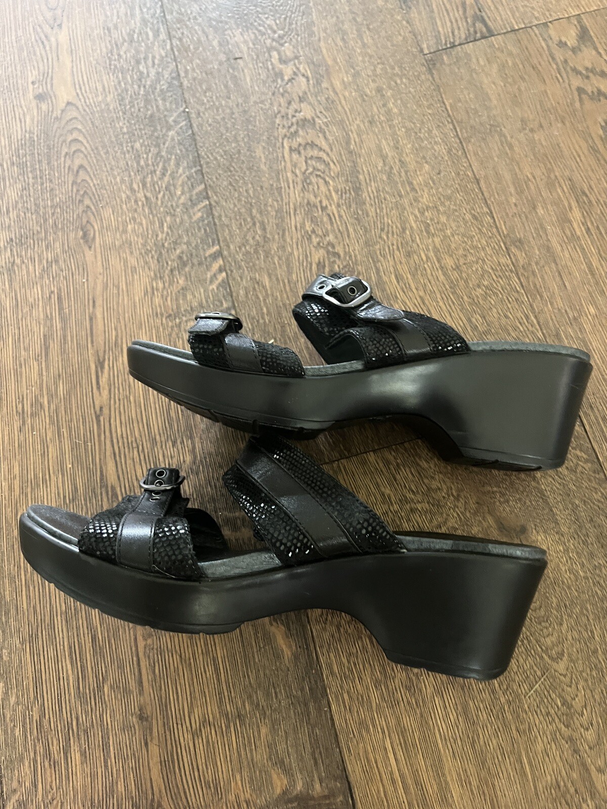 Dansko Jessie Black Leather Slide Sandals Women’s Size 41 US 10..5/11
