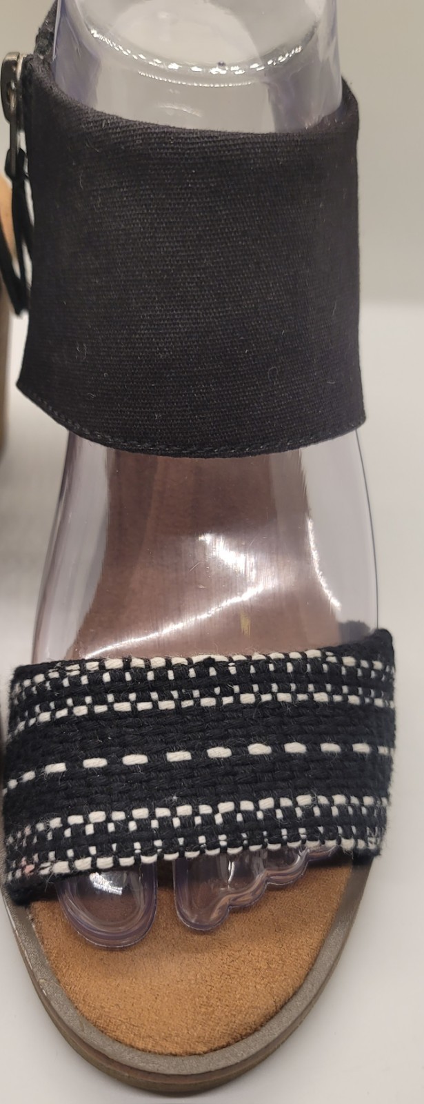 TOMS Majorca Women’s Cutout Sandal Black Open Toed Wedge Size 6